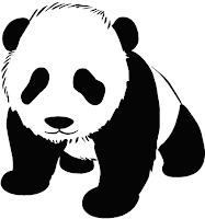 Coloring pages of panda bear