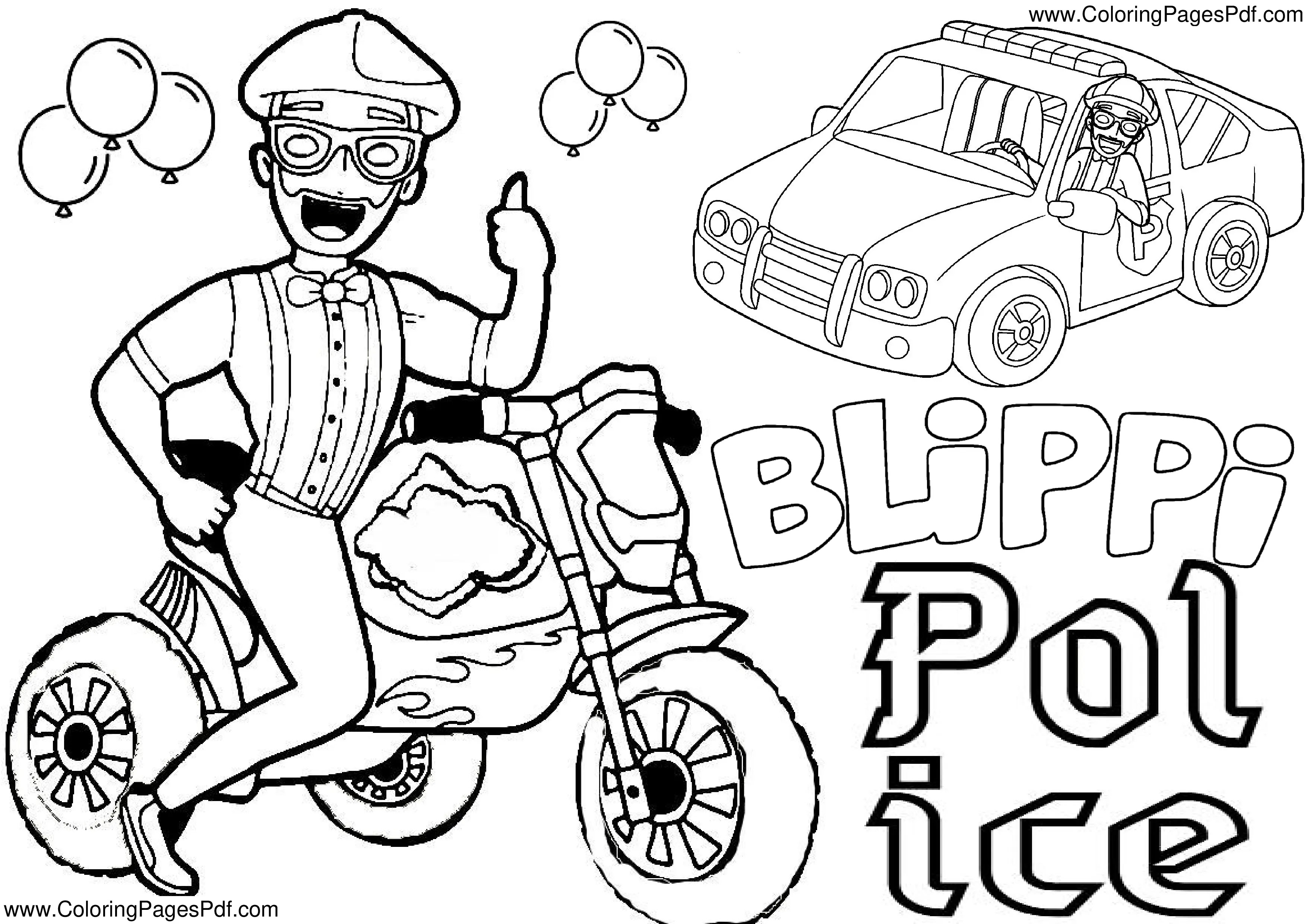 Blippi coloring pages for adults