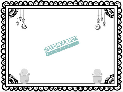 Background desain kartu ucapan aqiqah motif sederhana