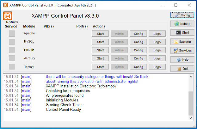 Control Panel XAMPP