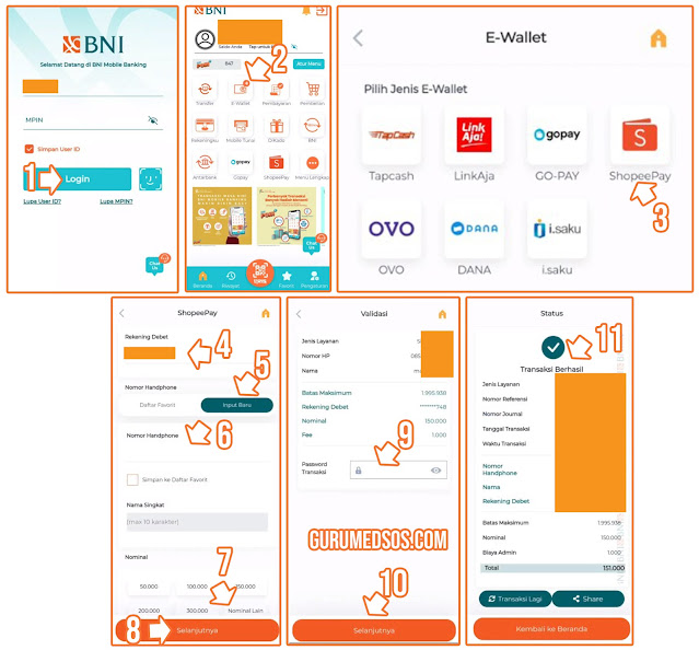 Cara Top Up Shopeepay Lewat m Banking BNI