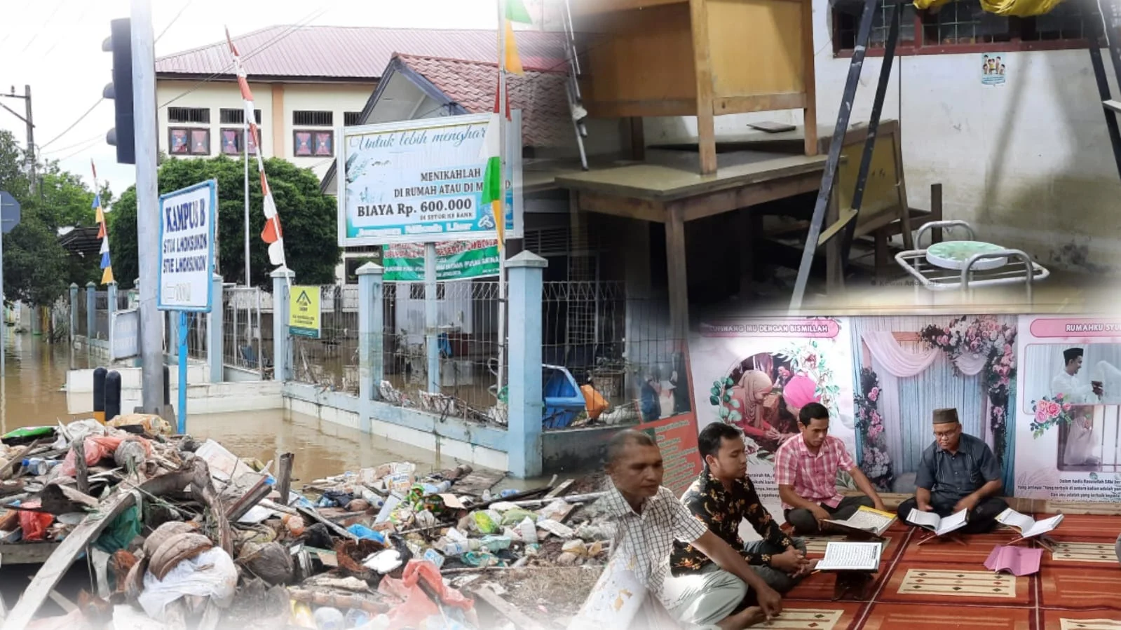 Pasca Banjir, KUA Lhoksukon Bersihkan Endapan Lumpur dan Terima Layanan Masyarakat