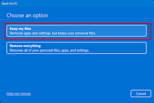 كيف يمكنني تفعيل ترخيص Windows 11؟  عن طريق إعادة ضبط النظام