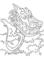 Mulan dragon coloring page