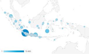 Visitors based on City (Indonesia)