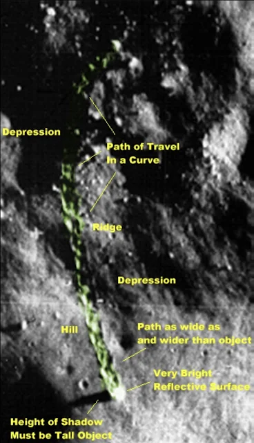 Here are some photos of Moon rocks that are moving in a strange way.