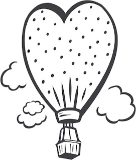 Hot air balloon coloring page