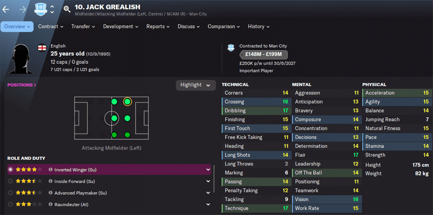 FM22 Jack Grealish