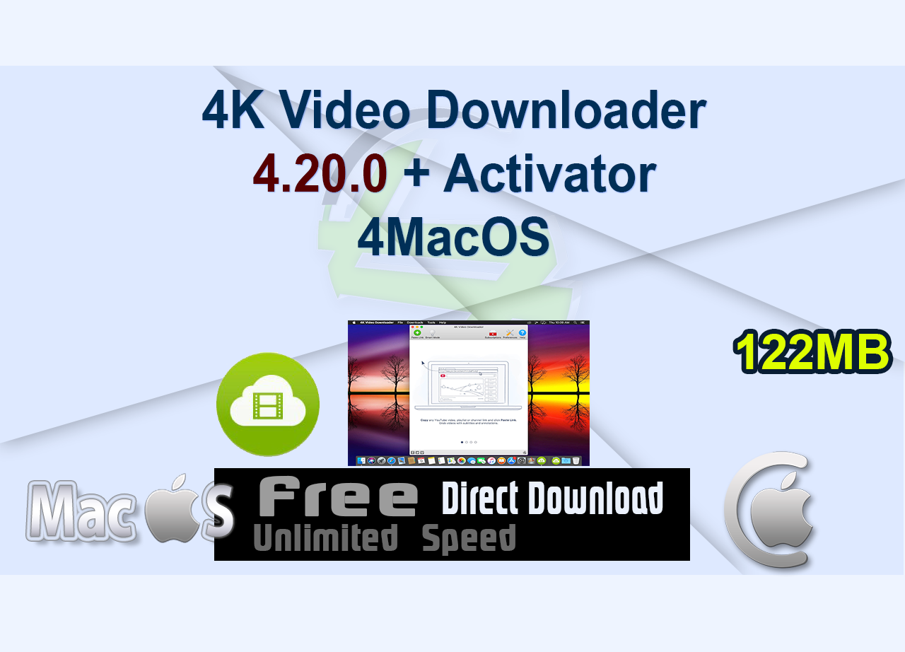 4K Video Downloader 4.20.0 + Activator 4MacOS