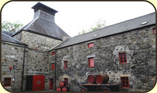 A picture of the courtyard at Glendronach distillery