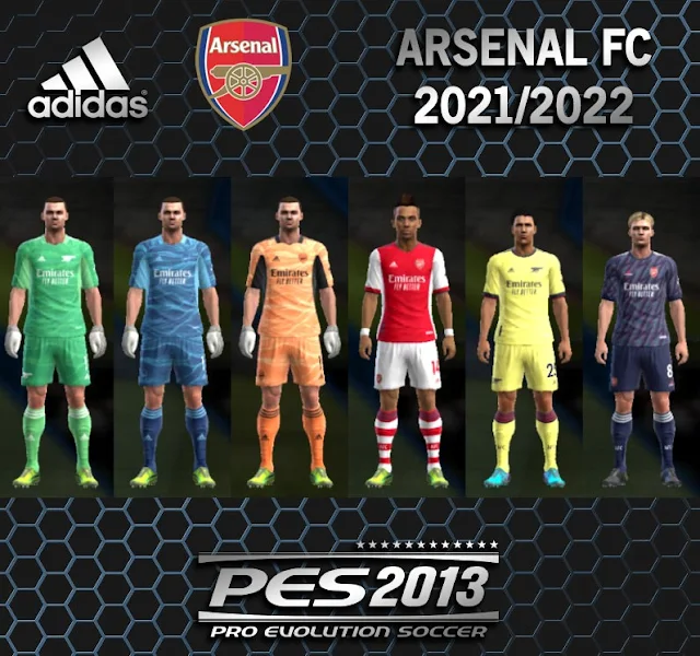 NEW Arsenal 2021-2022 Kits For PES 2013 Update