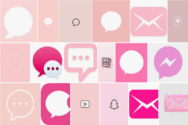 Pink Message Icons