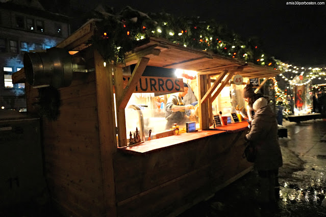 Churros en el Mercado Alemán de Navidad de Quebec