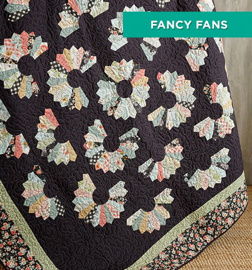 Fancy Dresden Fans Quilt designed by Misty of Missouri Quilt Co, The Tutorial is available for free