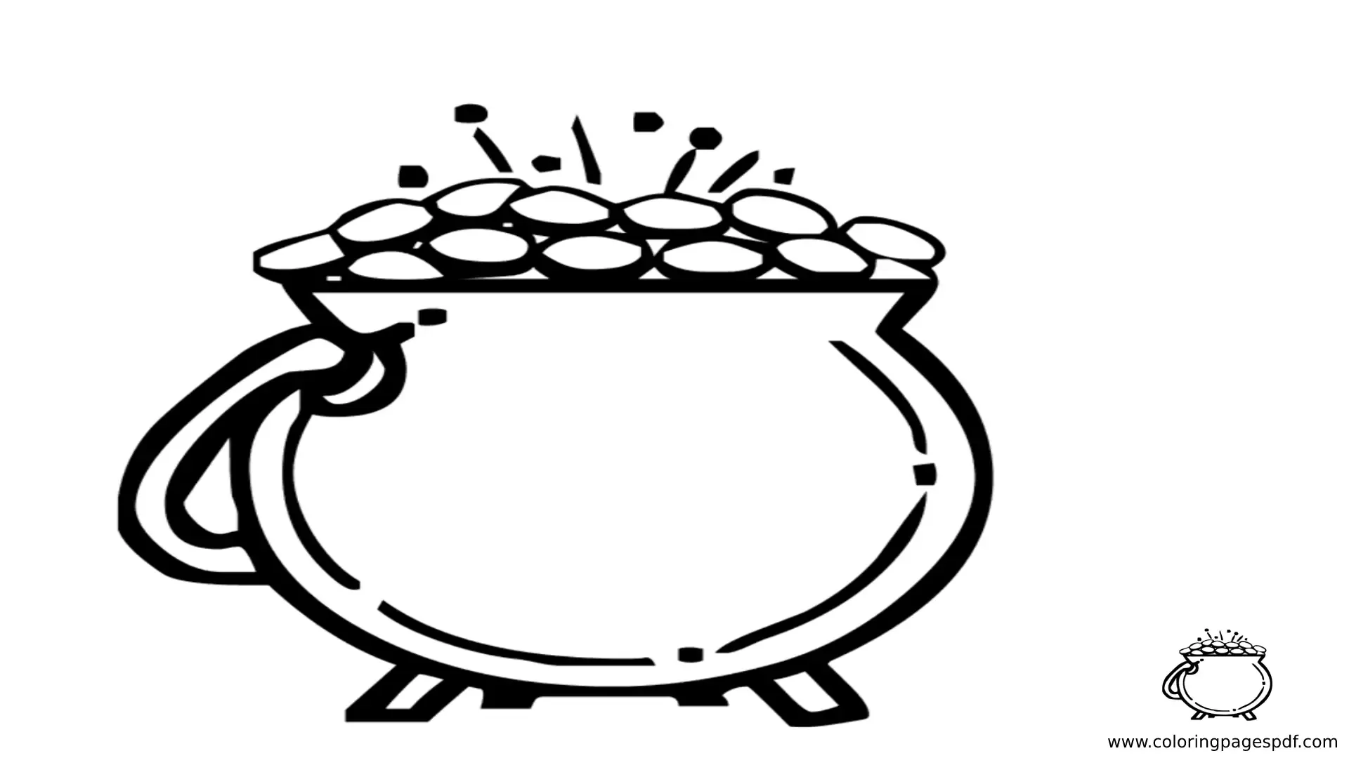 Coloring Pages Of A Pot Full Of Gold