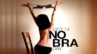 World No Bra Day in promotion of breast cancer awareness