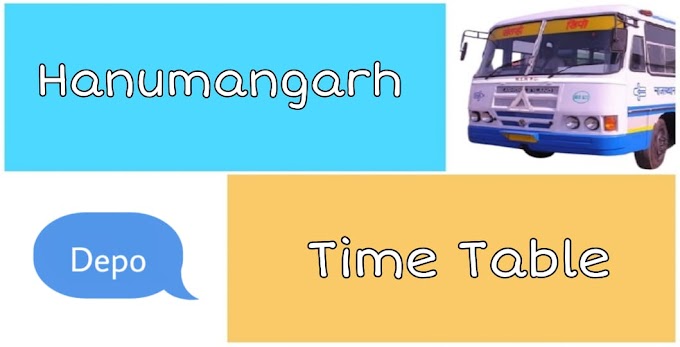 Hanumangarh Roadways Bus Time Table