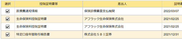 マイナポータル連携データ