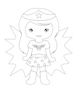 Wonderwoman costume coloring sheet