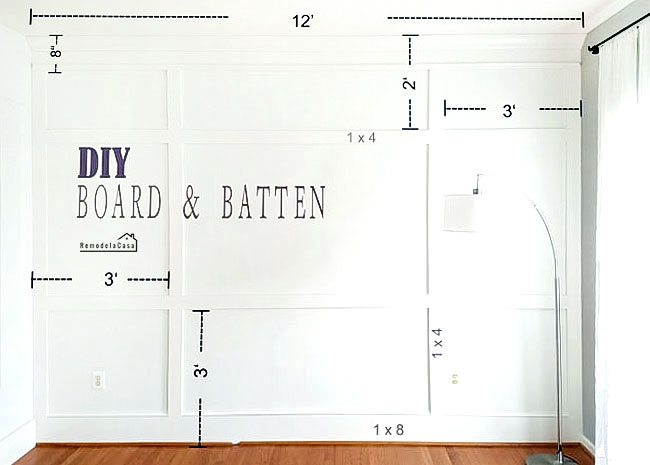 How to install board and batten - Dimensions