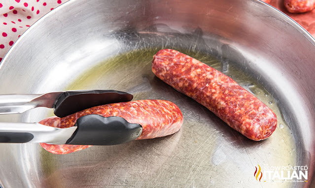 sausage in a skillet