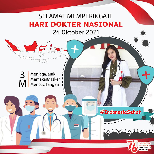 Kumpulan Twibbon Hari Dokter Nasional 2021 : 24 Oktober 2021