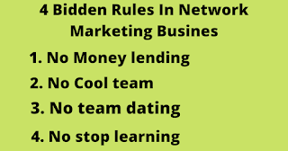 4 Bidden Rules in direct selling business