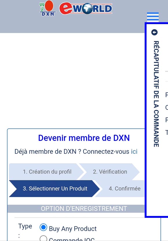 S'inscrire en tant que membre DXN