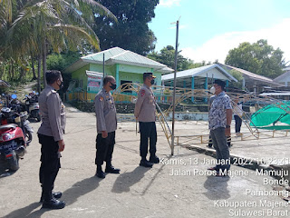 Kapolres Majene Cek Kesiapan Lokasi Vaksin Serentak di Desa Bonde Utara