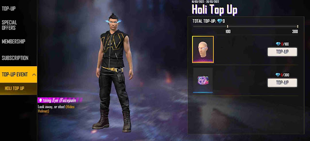 Holi Top Up Free Fire New Top Up Event 2022