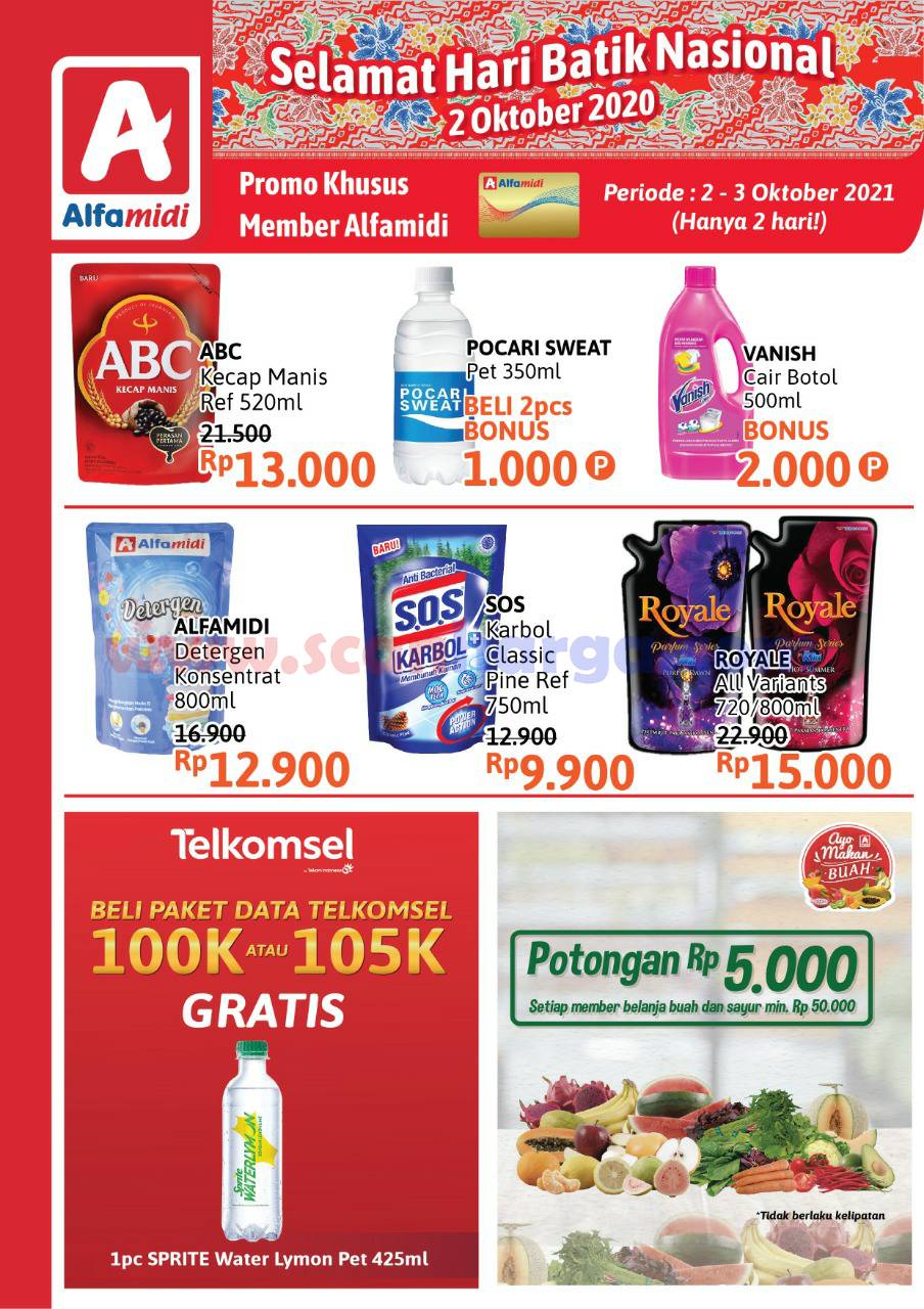 ALFAMIDI Promo Khusus Member Periode 2 - 3 Oktober 2021