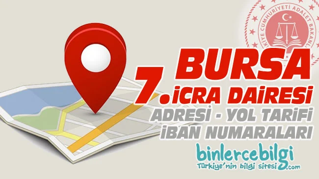 Bursa 7. İcra Dairesi nerede? Adresi, Telefonu, İban numarası, hesap numarası. Bursa 7 icra dairesi iletişim, telefon numarası iban no