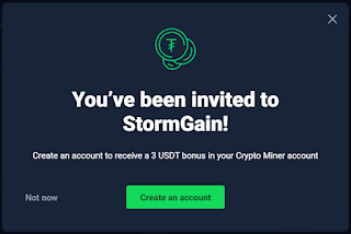 Bitcoin gratis dari Cloud Miner StormGain, sangat legit & dapat ditarik!