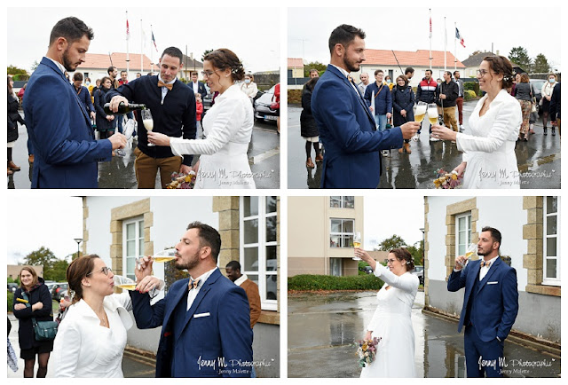 photo coupe de champagne mariage vendée 85 mairie