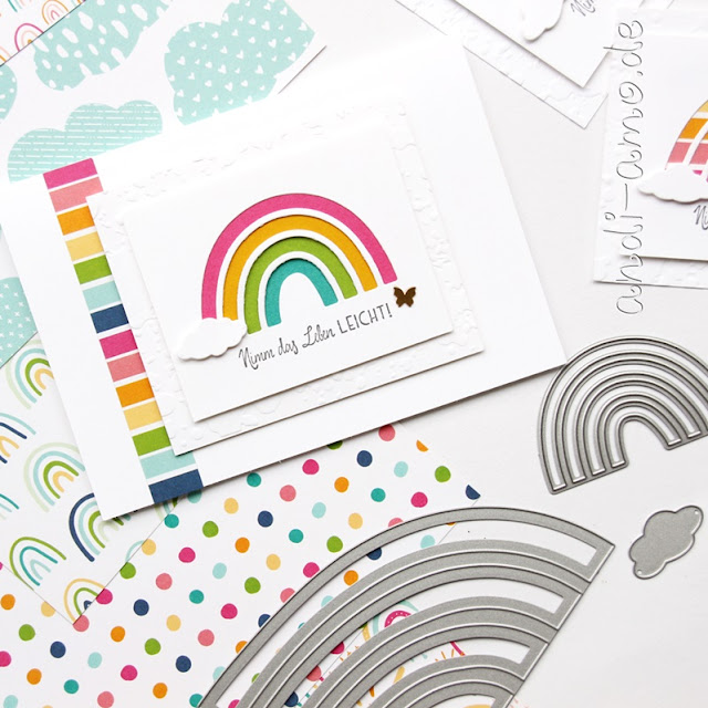 Stampin Up Katalog-Goodie Karte Farbenfroher Regenbogen