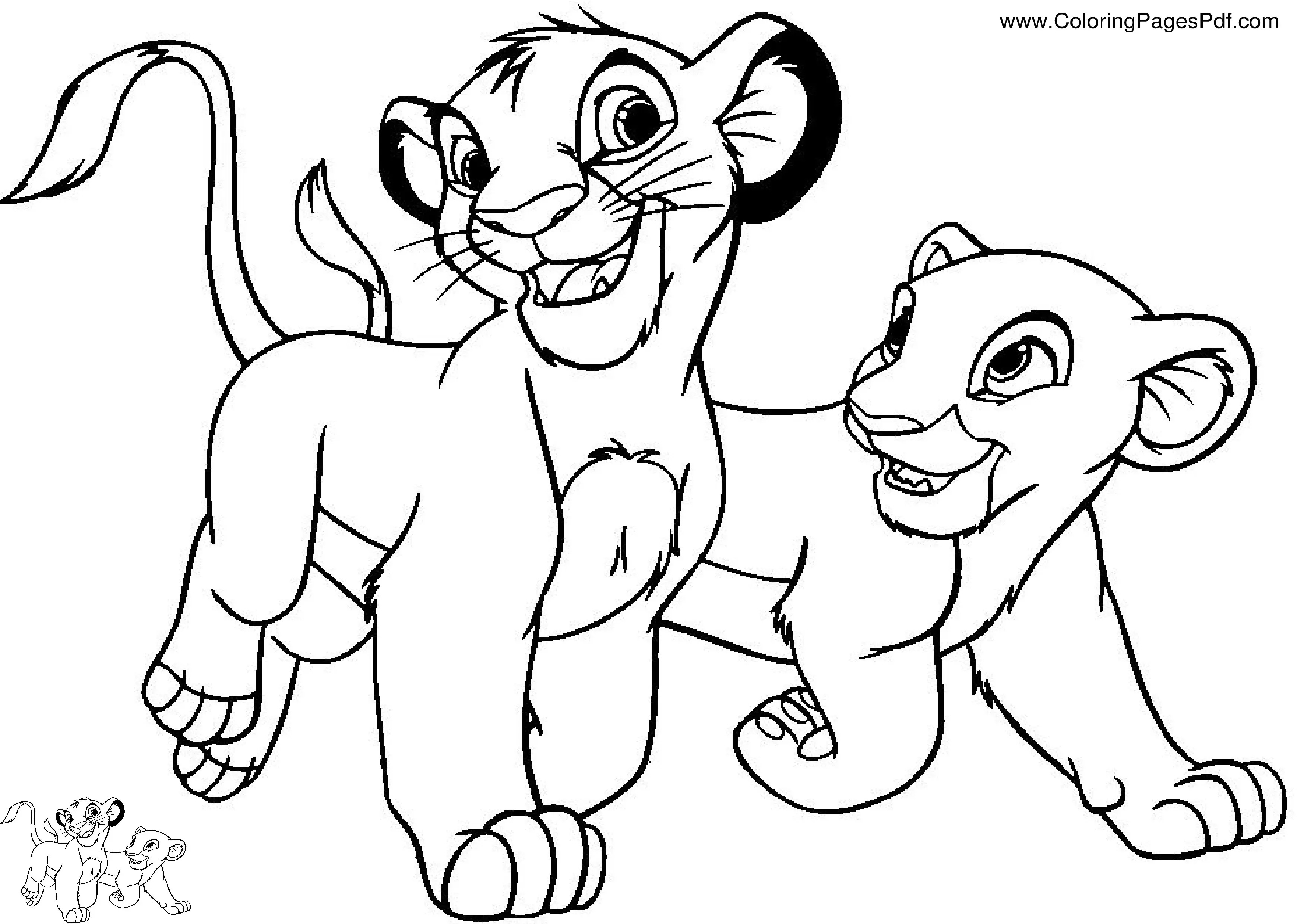 Lion king coloring pages for kids