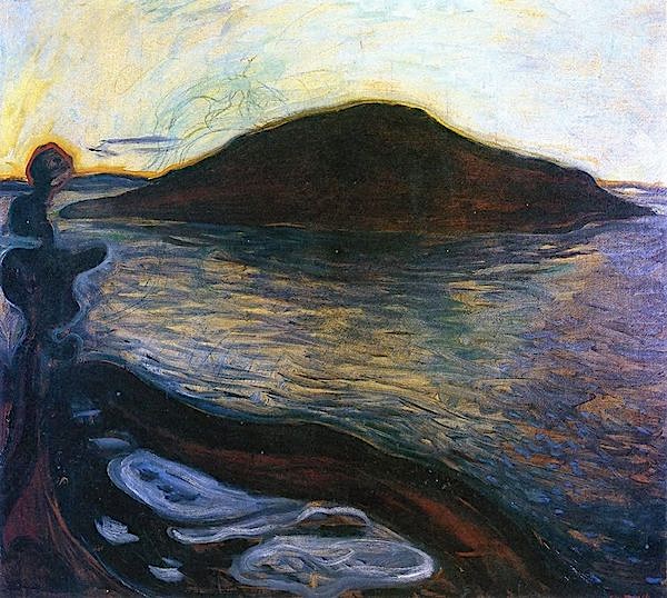 EDVARD MUNCH (1863-1944) Fjord D'oslo / Ile de Jeløya (140m) Norvège  In " The Island ", huile sur toile, 1900, Collection privée