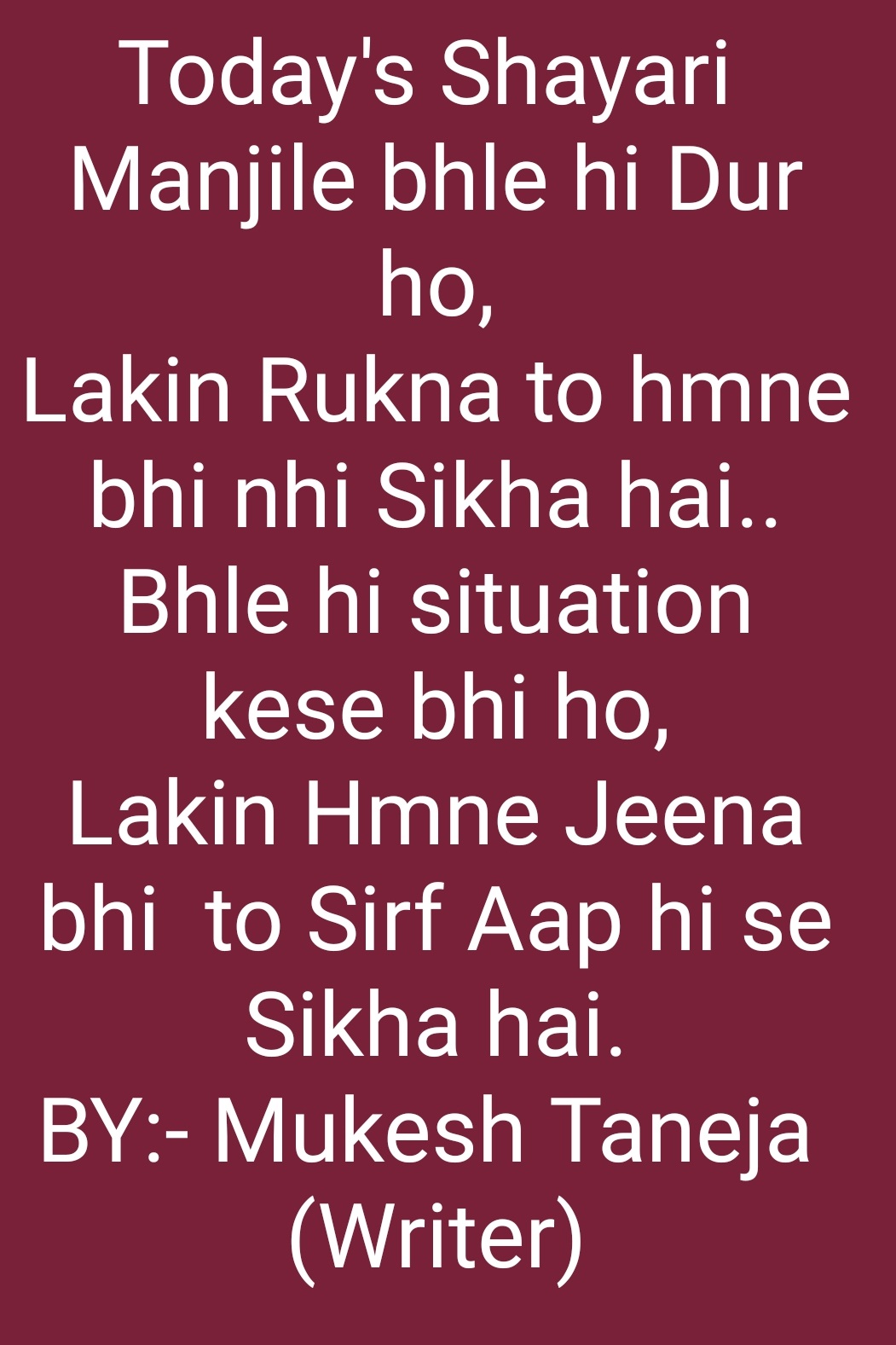 Write by:- Mukesh Taneja