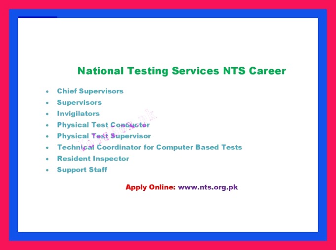 NTS jobs 2021 – National Testing Services NTS jobs 2021 