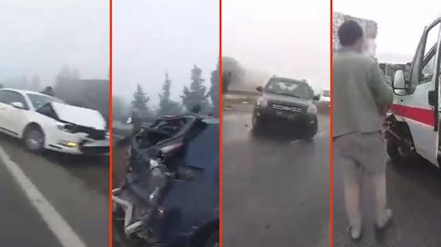 حادث مرور ضخم في الطريق السيارة سوسة-تونس: وفاة واصابات خطيرة في اصطدام اكثر من 20 سيارة