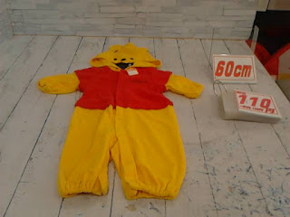 中古品　ベビー服　６０ｃｍ　ディズニー　ＰＯＯＨ　長袖カバーオール　１１０円