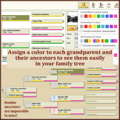 See if your family tree software has a color-coding/tagging function and start reaping the benefits.