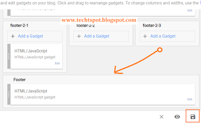 Add Footer Credit Link widget to Blogger 5