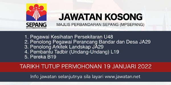 Jawatan Kosong MPSepang Januari 2022