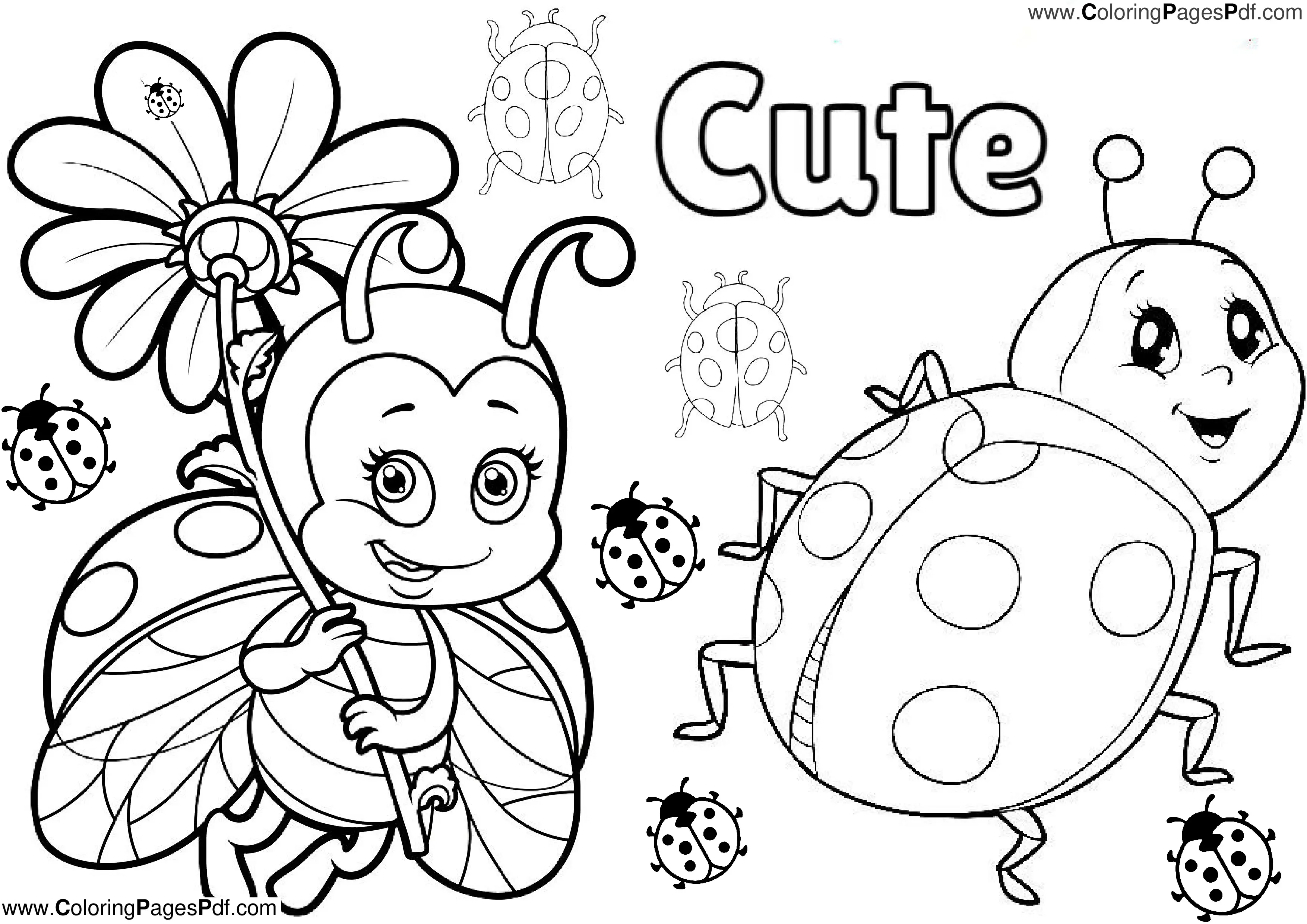 Cute miraculous ladybug coloring pages