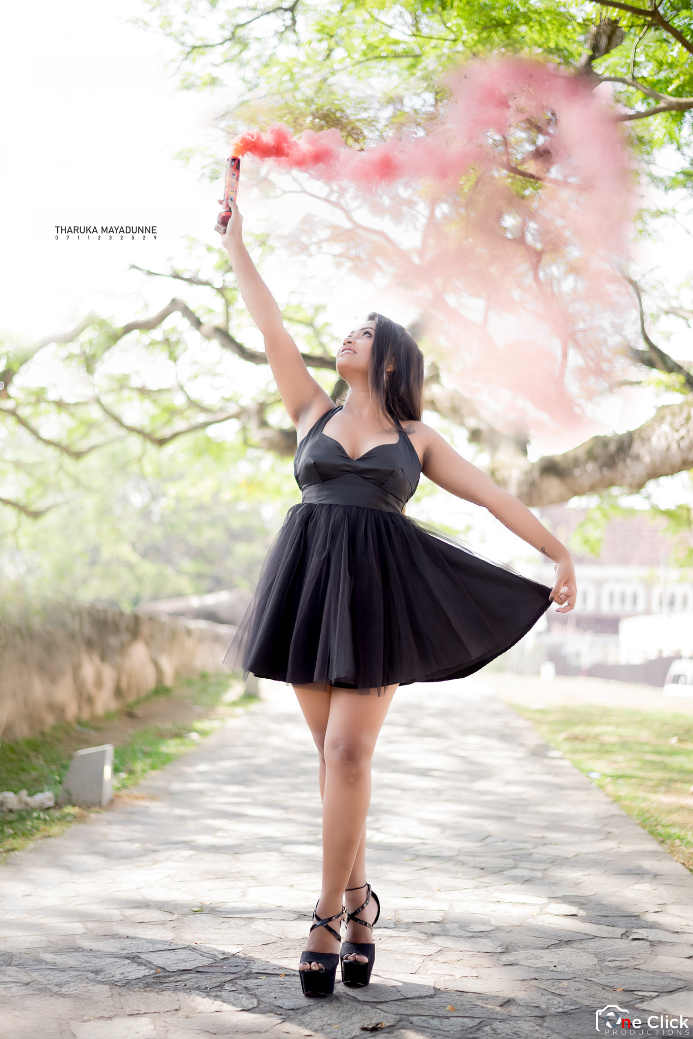 model Ashi Edirisinghe hot short black dress birthday shoot