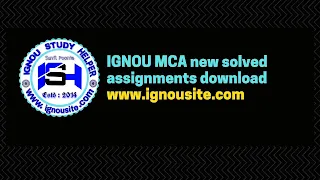 Ignou mca solved assignment free download | ignou study helper
