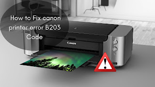 canon printer error code B203