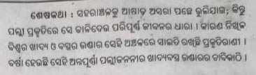 Village in Rainy Season essay in odia language