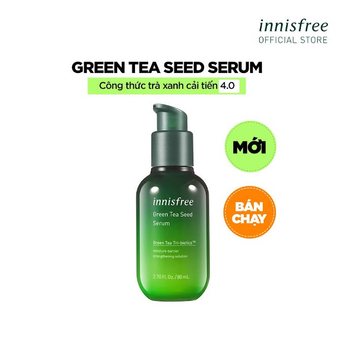 Mall Shop [ innisfreevietnam_officialstore ] Tinh chất dưỡng ẩm innisfree Green Tea Seed Serum 80ml